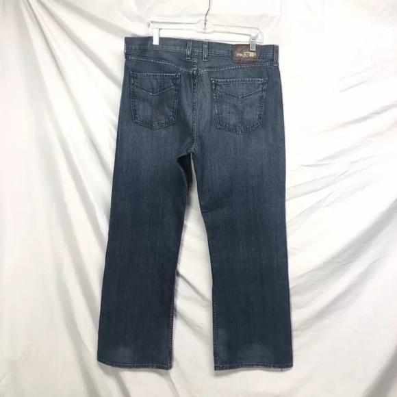 Lucky Brand Mens Classic Straight Jeans Blue Pockets Dark Wash Denim USA 36 - Picture 2 of 12